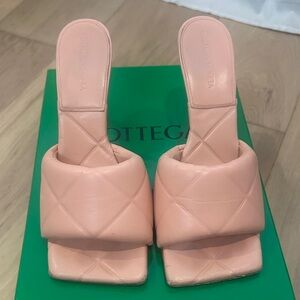 Bottega Veneta Blush Quilted Mules